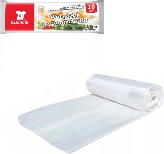 Sáčky na mražení potravin KUCHCIK 25 × 35 cm, 3,5 l, 20 ks