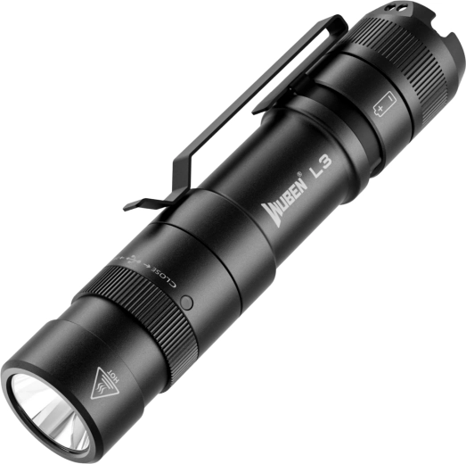 Wuben L3 Black taktické svítilna 3000 lm černá