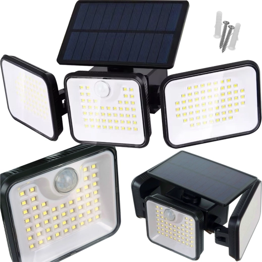 Solární zahradní LED lampa Izoxis 180 LED s pohybovým a soumrakovým senzorem IP65