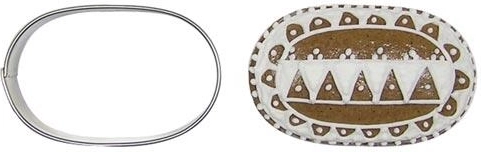 Nerezové vykrajovátko moka oválek 5 cm