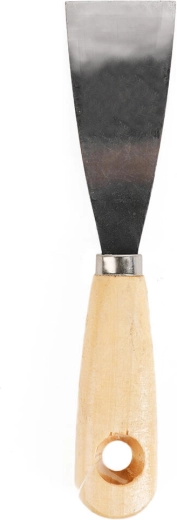 Nerezová špachtle klínová 40 mm s dřevěnou rukojetí