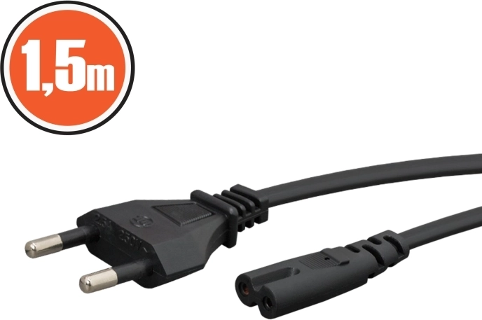 Síťový napájecí kabel CEE 7/16 na IEC C7, 1,5 m