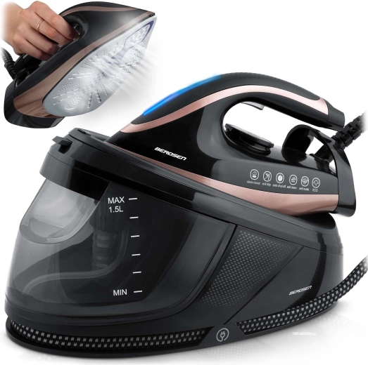 Parní generátor BERDSEN 3000 W s keramickou žehlicí plochou a nádrží 1,5 l