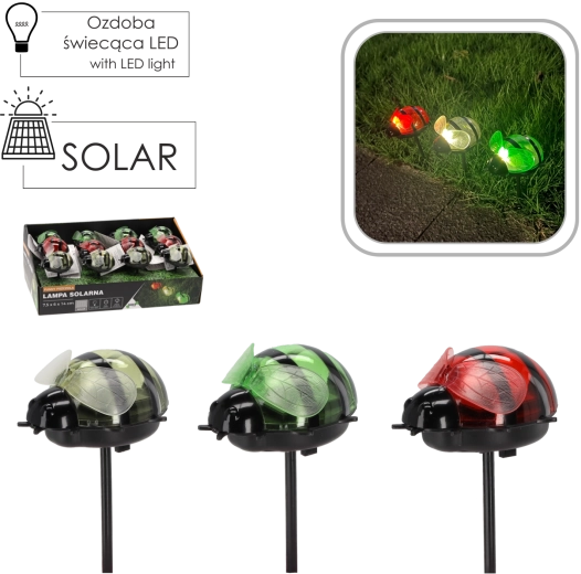 Solární zahradní světlo v podobě včelky, teplá bílá