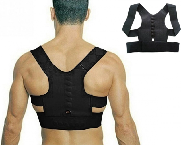 Magnetický korektor držení těla „pavouk“ – černý, univerzální