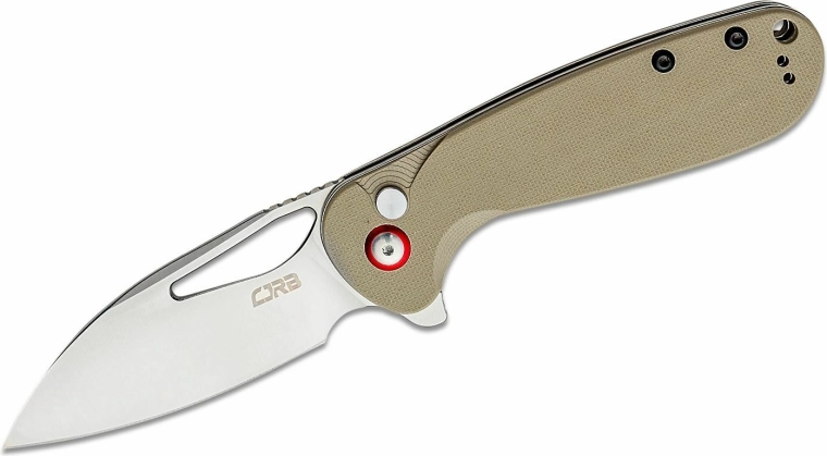 CJRB Lago zavírací kapesní nůž Sand Polished, pouštně hnědý G10 - 1 kus