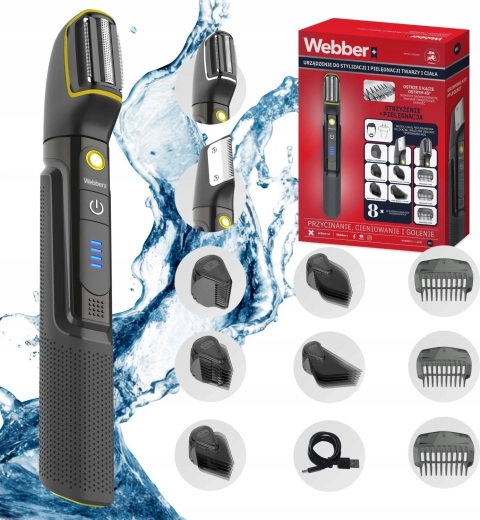 Webber 8v1 bezdrátový zastřihovač obličeje a těla BG-600