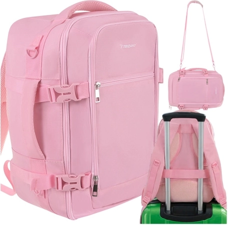 Cestovní kabinový batoh 40 × 25 × 20 cm růžový TRIZAND 2v1