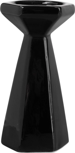 Stožkový svícen černý 17,5 cm