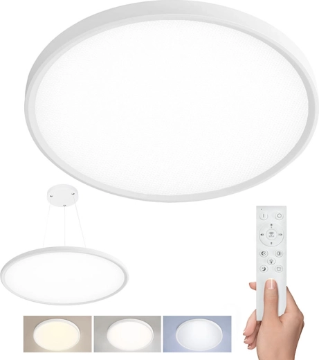 Solight LED stropní svítidlo Estela White s dálkovým ovládáním 50 W, 60 cm, UGR<19