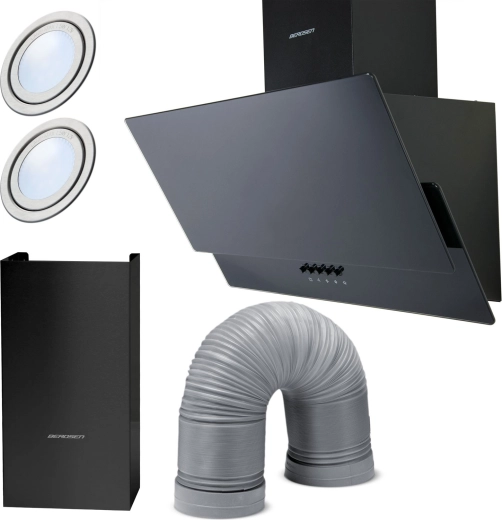 Komínový odsavač par 60 cm Berdsen BT-211, černý