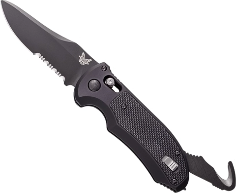 Benchmade auto triage automatický taktický nůž 9 cm, celočerný, hliník