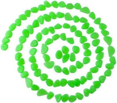 Svítící dekorativní kamínky do zahrady a akvária – 100 ks – Zelená