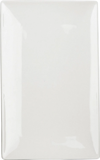 Porcelánový obdélníkový servírovací talíř Regular 26 cm, krémový