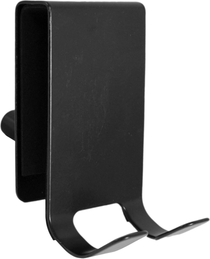 Háček na sprchové dveře z nerezové oceli, černý, 8 × 4,5 × 1,5 cm