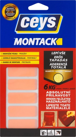 Montážní lepící proužky MONTACK EXPRESS 48 × 18 mm, 10 ks