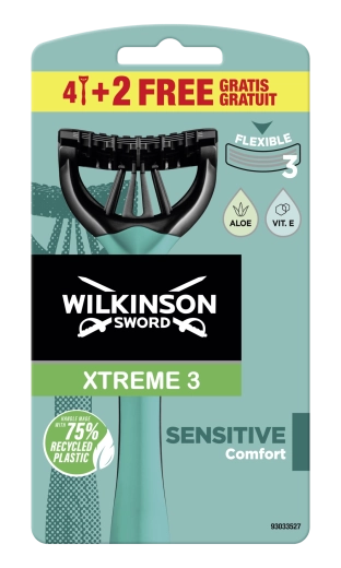 Jednorázové holicí strojky WILKINSON SWORD Xtreme3 Sensitive 6 ks