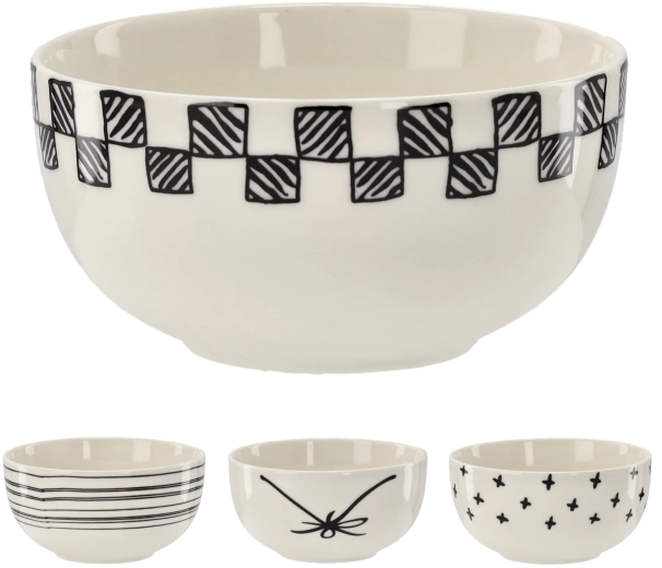 Porcelánová miska Black & White 550 ml