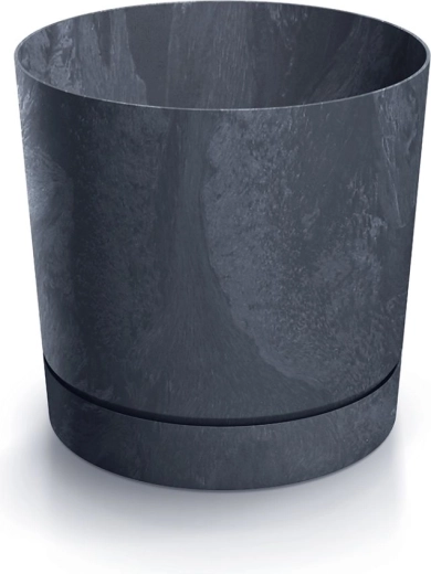 Květináč s betonovým efektem TUBO P 17,8 cm antracit