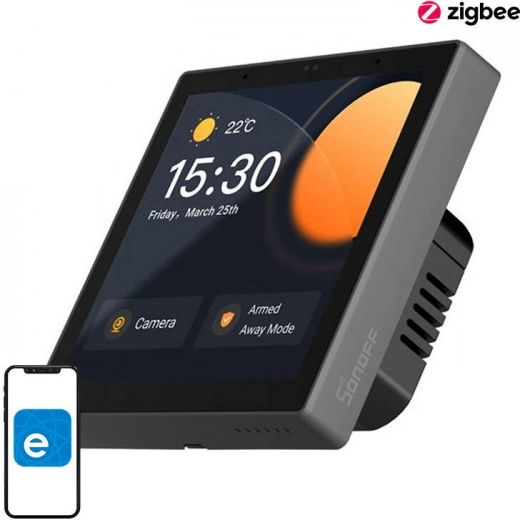 Chytrý nástěnný panel Sonoff NSPanel Pro pro domácí automatizaci – Černá