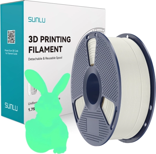Sunlu PLA filament svítící ve tmě bílo-zelený