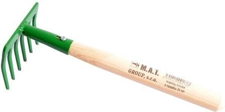 Hrabičky s násadou, 6 hrotů, 24 cm