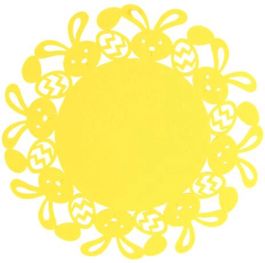 Plstěné kulaté prostírání 33 cm – velikonoční motiv