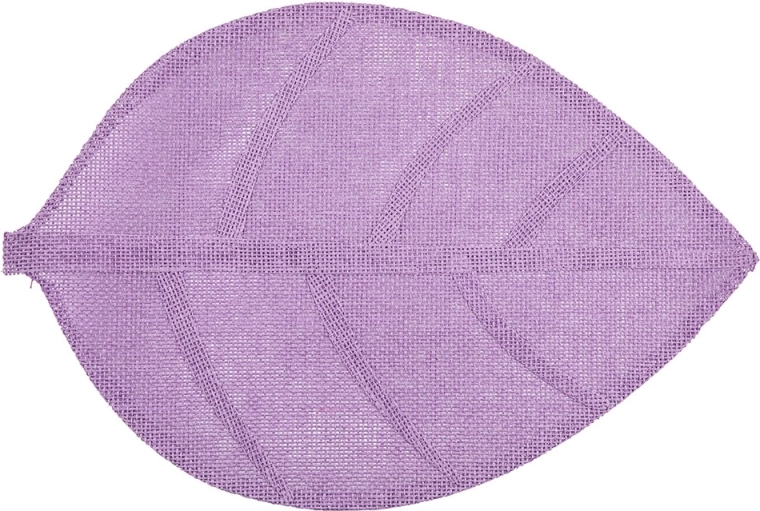 Přírodní prostírání ve tvaru listu 33 × 48 cm fialové