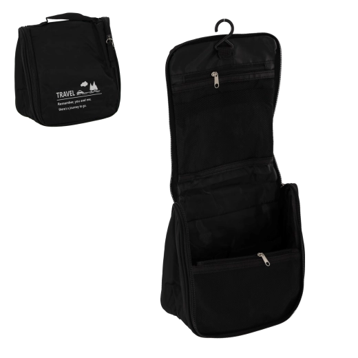 Cestovní kosmetická taška s háčkem, voděodolná, 20,5 × 20 × 9 cm