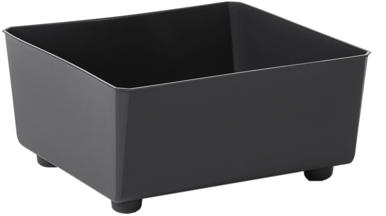 Květináč SAGA 285 × 285 mm černý z recyklovaného plastu