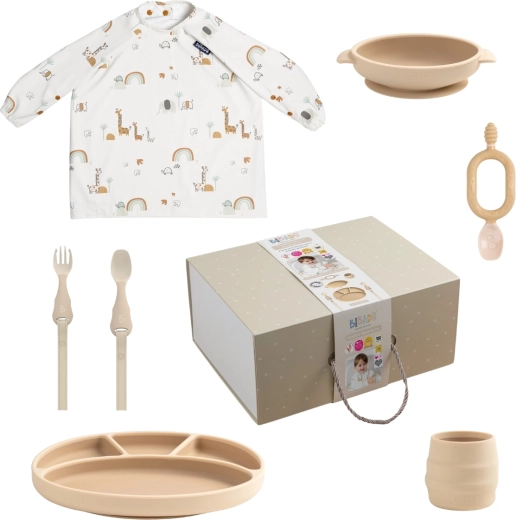 Bibado dárková sada na krmení fawn/serengeti spaghetti