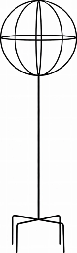 Kovová zahradní opora pro popínavé rostliny 50 × 10 cm – černá