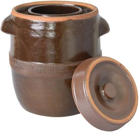 Keramický sud na zelí 5 l s víkem
