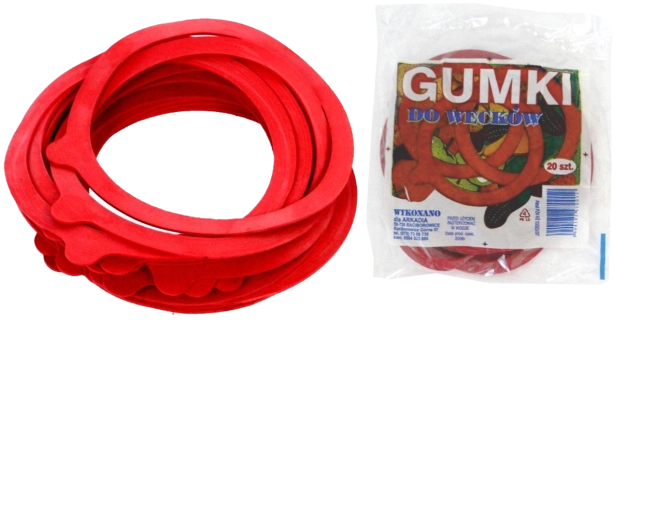 Sada červených těsnicích kroužků pro sklenice WECK – 20 ks