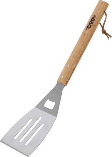Grilovací obracečka z nerezové oceli 46 cm s dřevěnou rukojetí