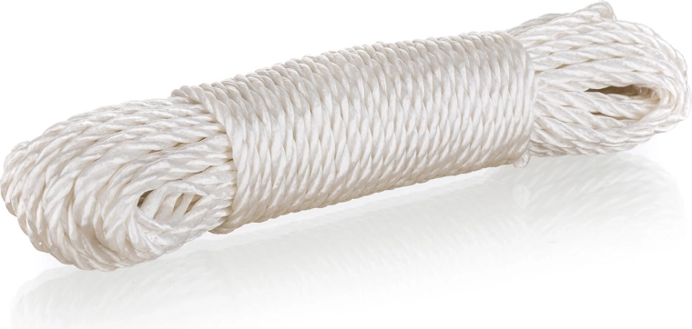 Bílá prádelní šňůra z polypropylenu 20 m