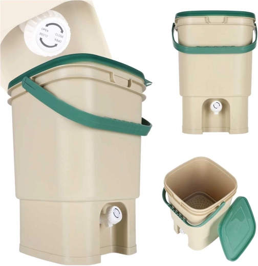 Domácí kuchyňský kompostér 15 l s kohoutkem