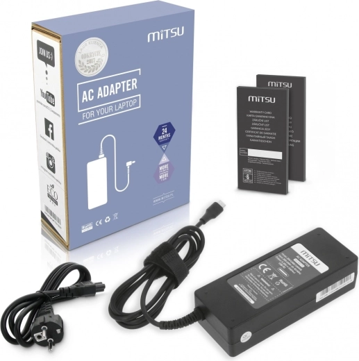 Mitsu napájecí adaptér USB‑C PD 100 W pro notebook