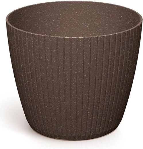 Květináč Lamia Eco Wood 15,8 cm – káva