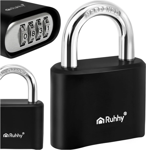 kombinační visací zámek RUHHY 4místný, ocelový, 50 mm