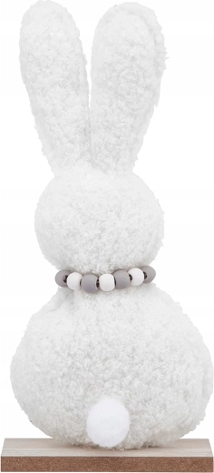 Dekorativní figurka zajíce bílá 19 cm