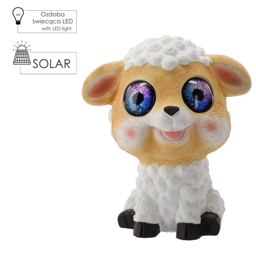 Zahradní solární figurka ovečky s LED osvětlením