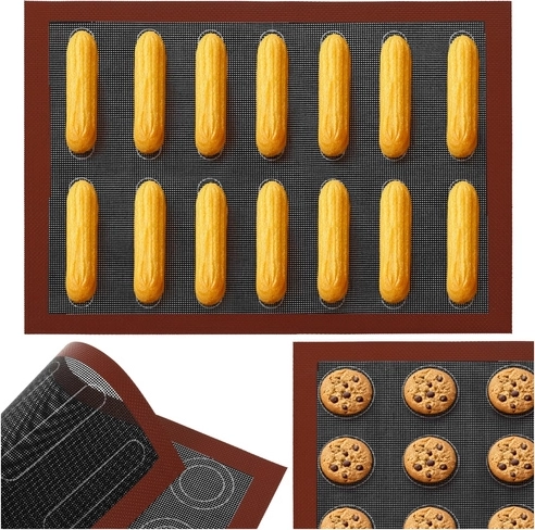 Silikonová perforovaná pečicí podložka 30 × 40 cm RUHHY, oboustranná, znovupoužitelná