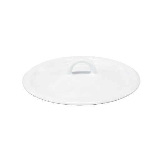 Smaltované víko bílé/kremové 16 cm