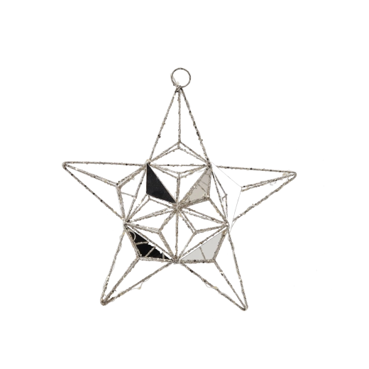 Svítící vánoční hvězda LED 30 cm – geometrická závěsná dekorace