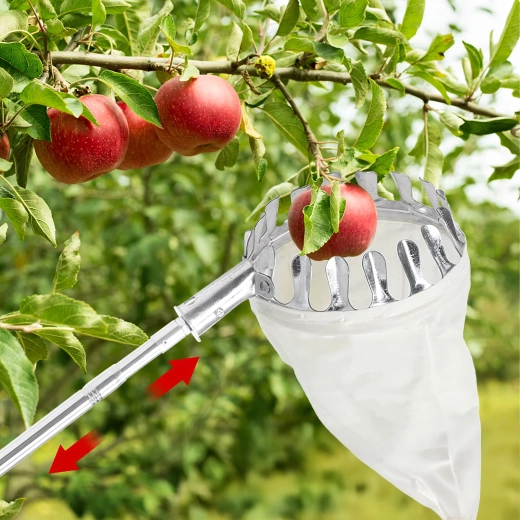 Teleskopický česáček na ovoce 4 m se 4 nástavci