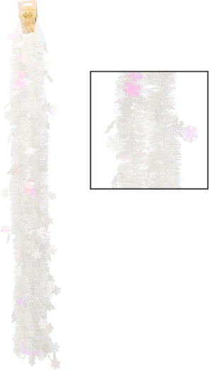 Vánoční bílý dekorační řetěz 2 m