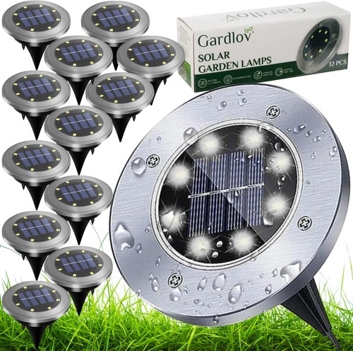 Solární zahradní světla LED - 12 kusů
