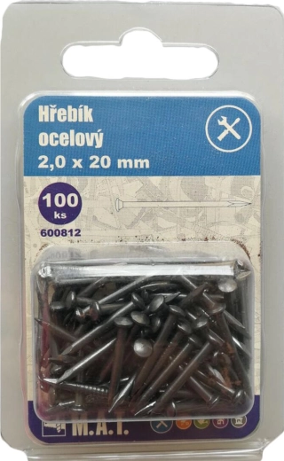 Ocelové hřebíky 16 × 2,0 mm (100 ks)