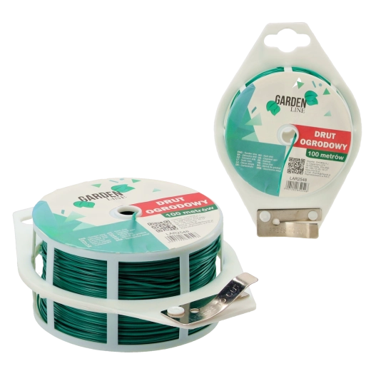 Zahradní drát 100 m s PVC povrchem a integrovaným střihacím nožem